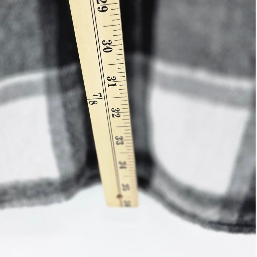 Women Sz 3X Plaid Vests Black & Brown Plaid Button Up Flannel Bundle Layering - Picture 8 of 8